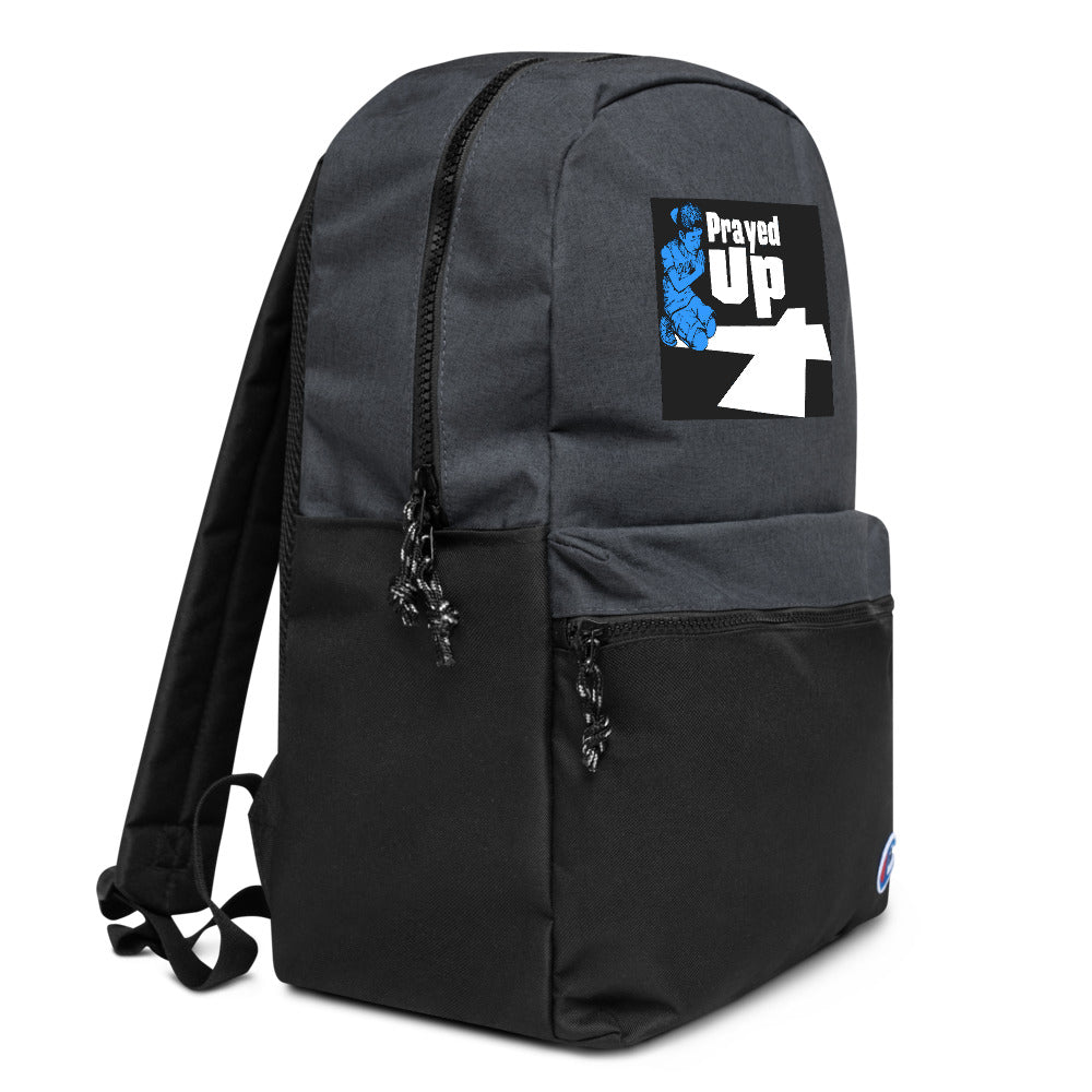 Embroidered “PrayedUpBoy” Champion Backpack
