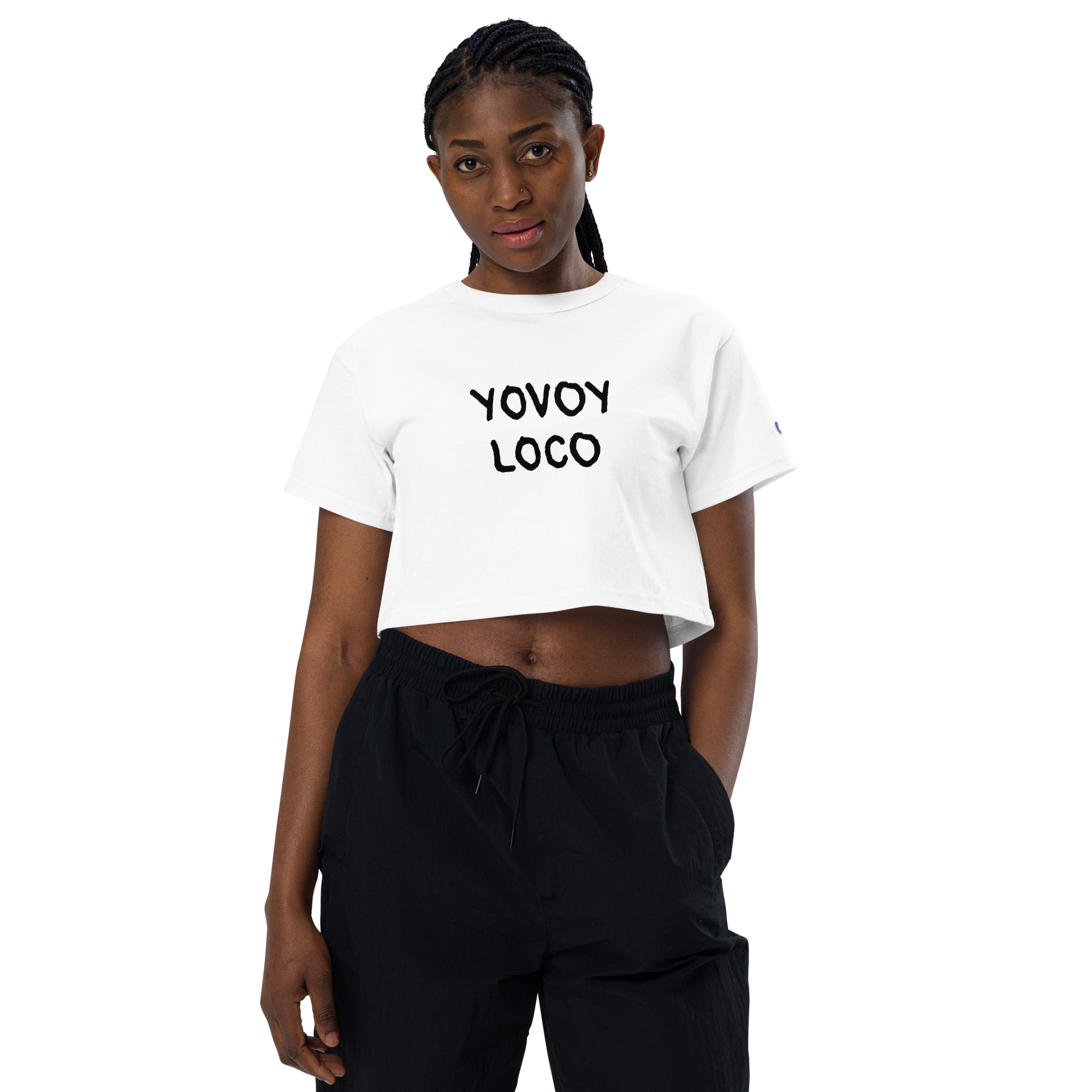 “YOVOY Loco” Champion crop top