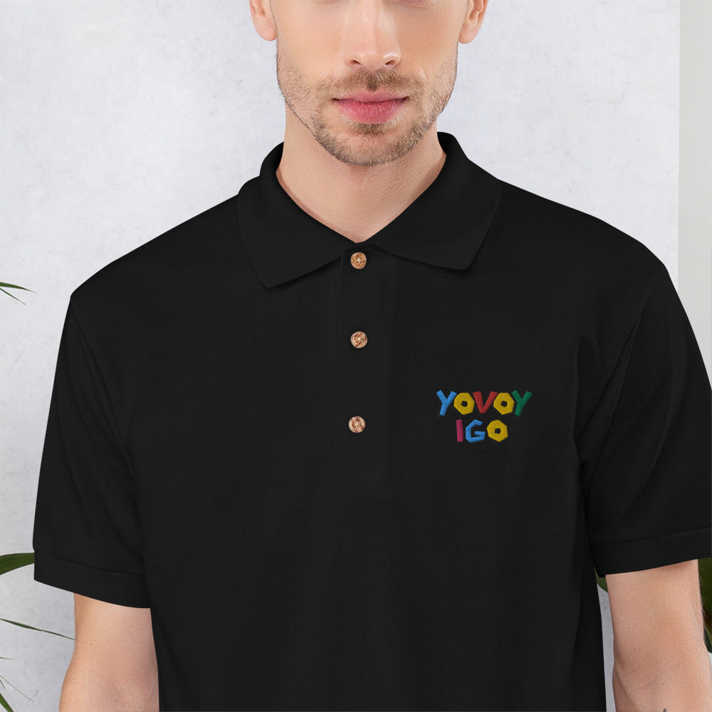 “YOVOY IGO” Embroidered Polo Shirt