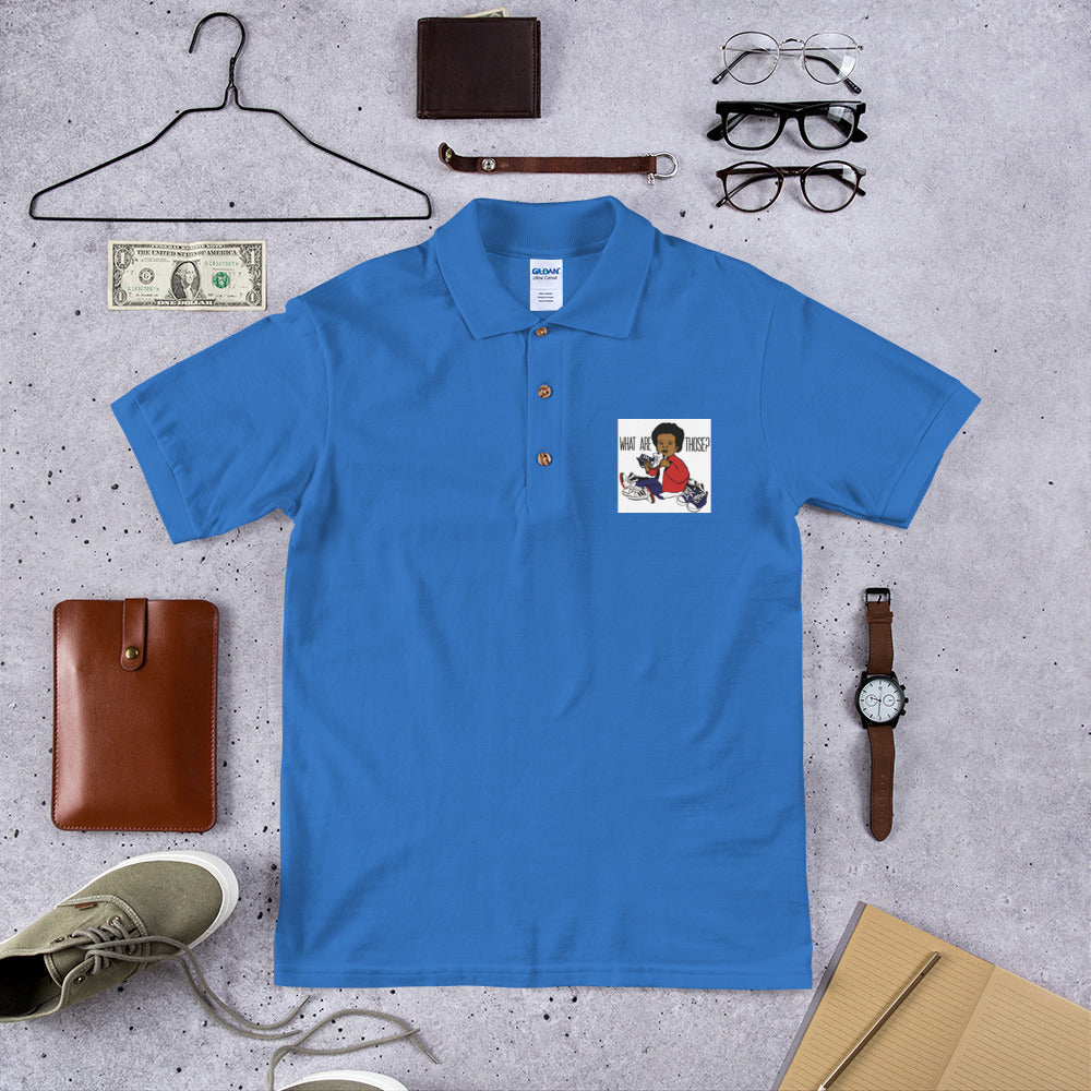 Embroidered “WhatAreThose” Polo Shirt