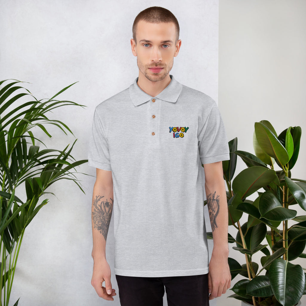 “YOVOY IGO” Embroidered Polo Shirt