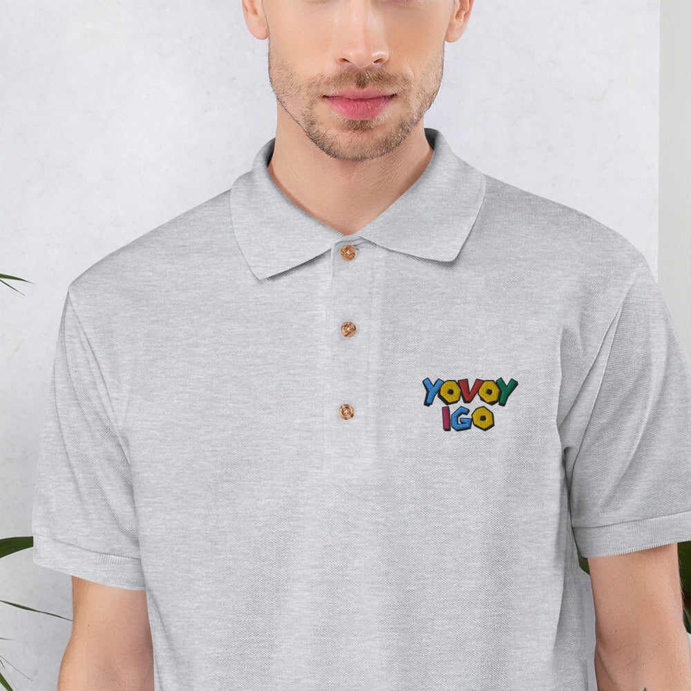 “YOVOY IGO” Embroidered Polo Shirt