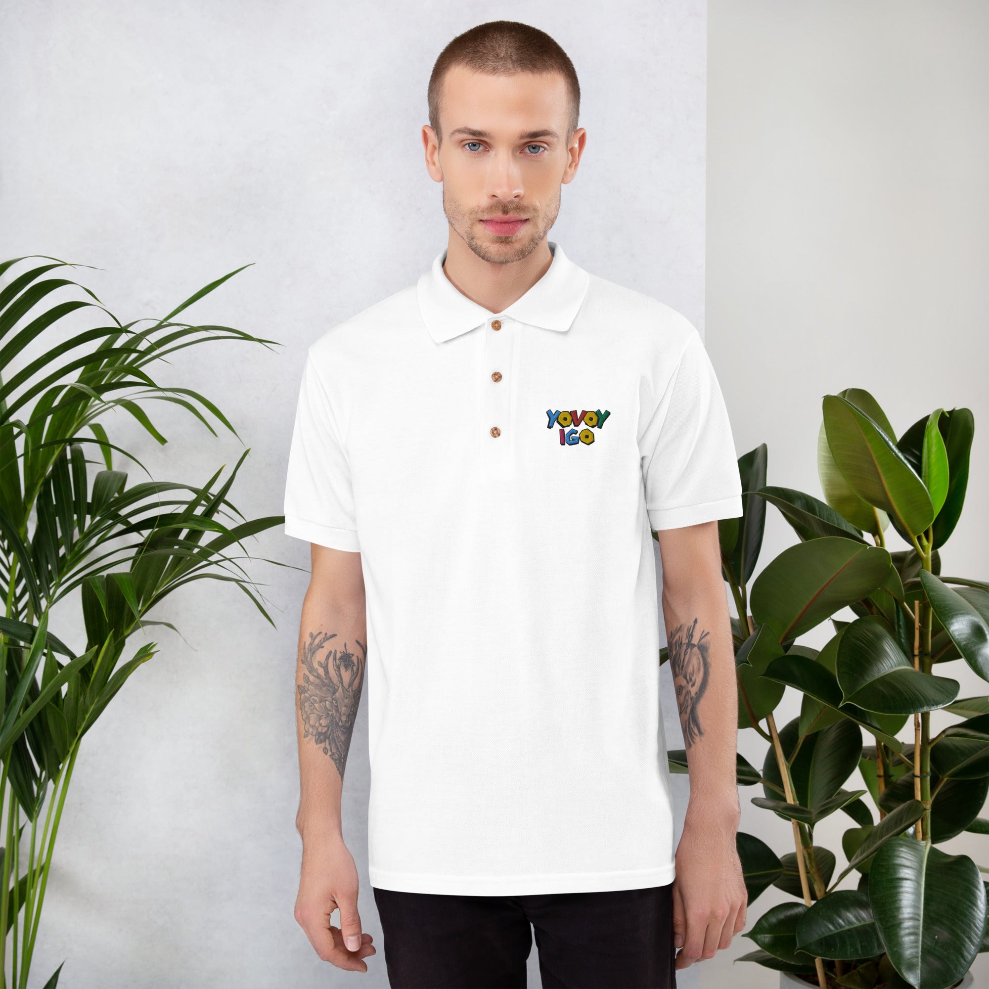 “YOVOY IGO” Embroidered Polo Shirt