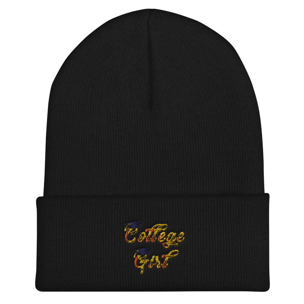 “CollegeGirl” Cuffed Beanie