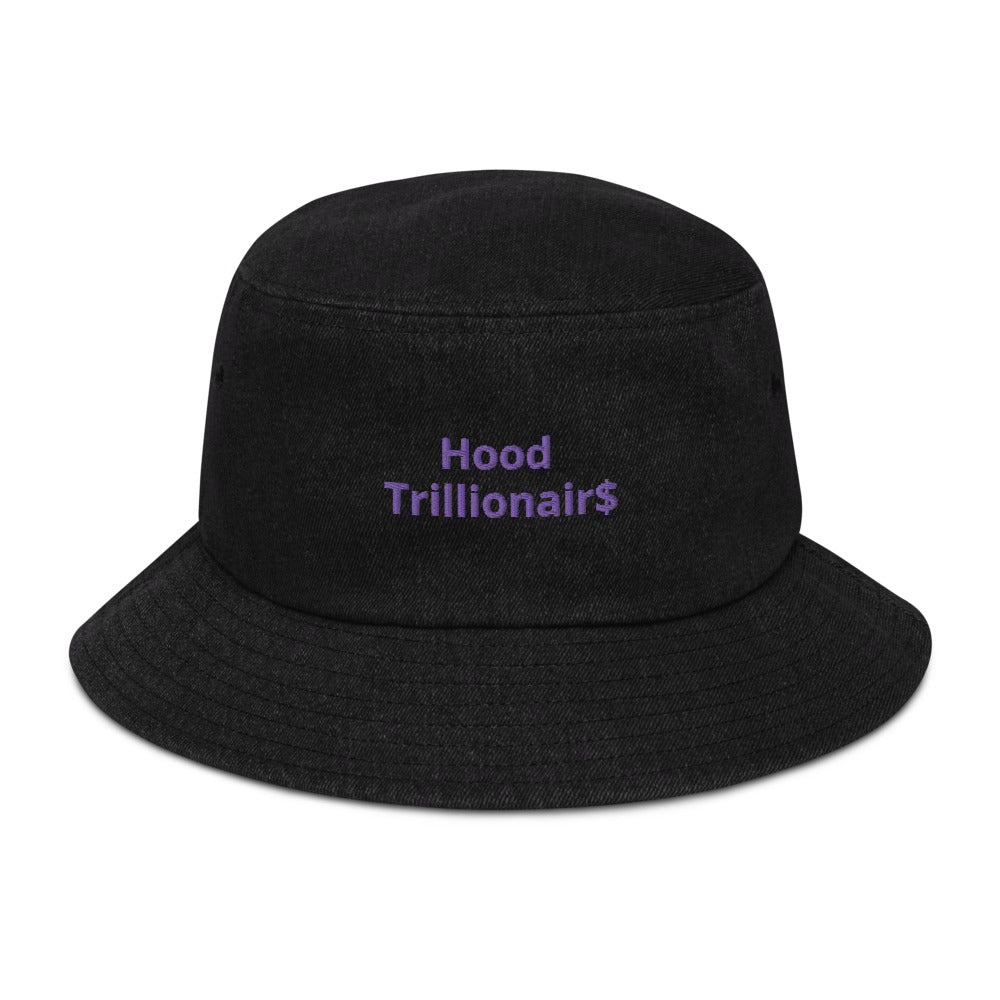 Denim “Hood Trillionair$“ bucket hat