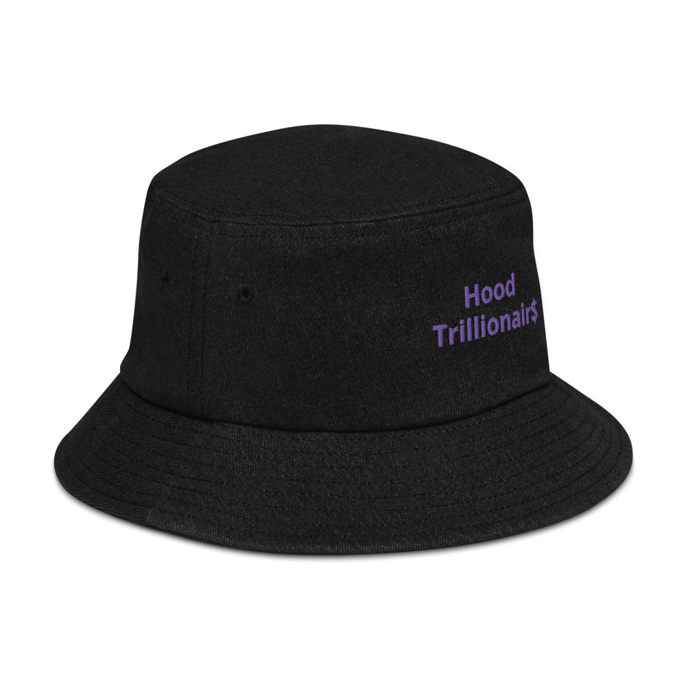 Denim “Hood Trillionair$“ bucket hat