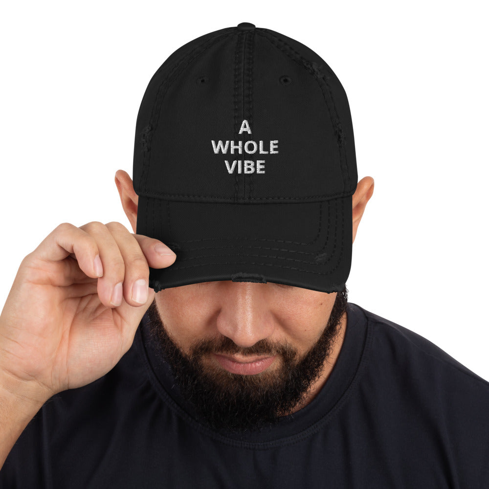 Distressed “A Whole Vibe” Mom/Dad Hat