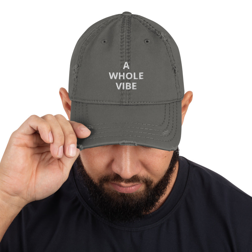Distressed “A Whole Vibe” Mom/Dad Hat