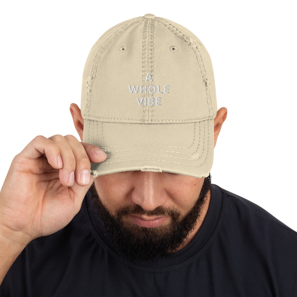 Distressed “A Whole Vibe” Mom/Dad Hat