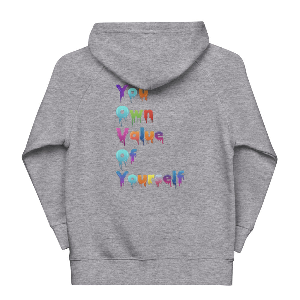 Kids “YouOwnValue” eco hoodie