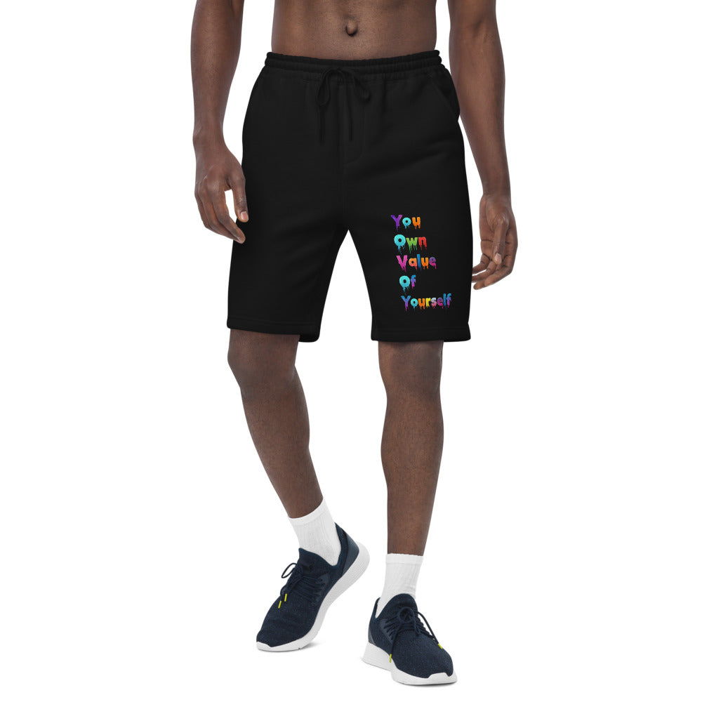 Men's fleece “Colorful YouOwnValue” shorts