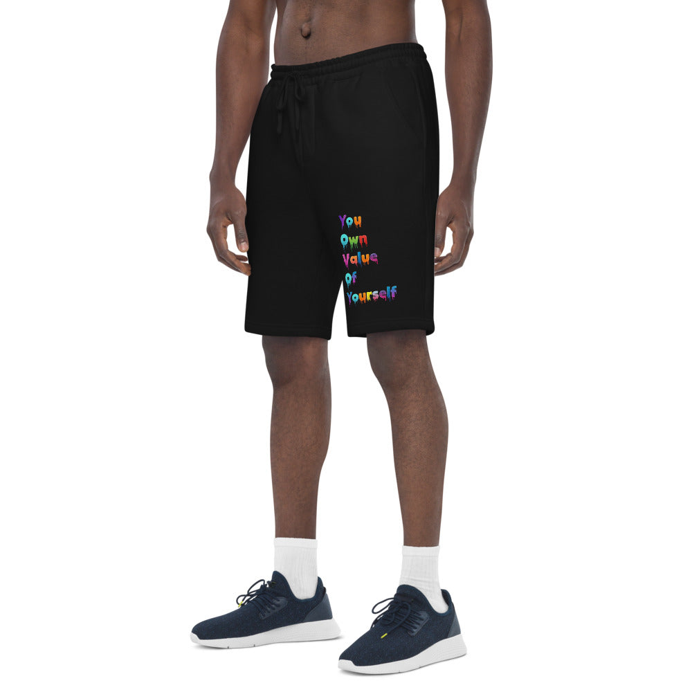 Men's fleece “Colorful YouOwnValue” shorts