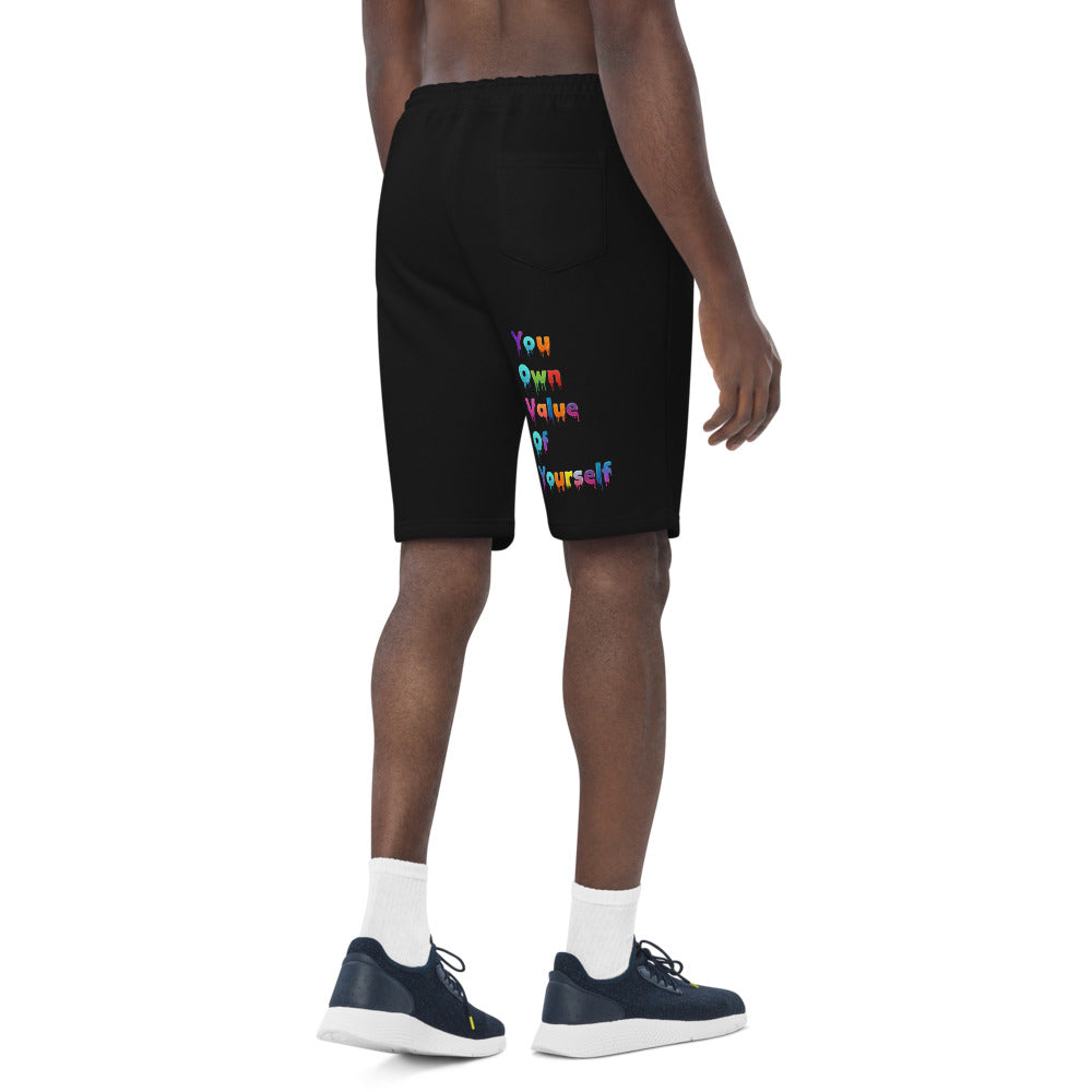 Men's fleece “Colorful YouOwnValue” shorts