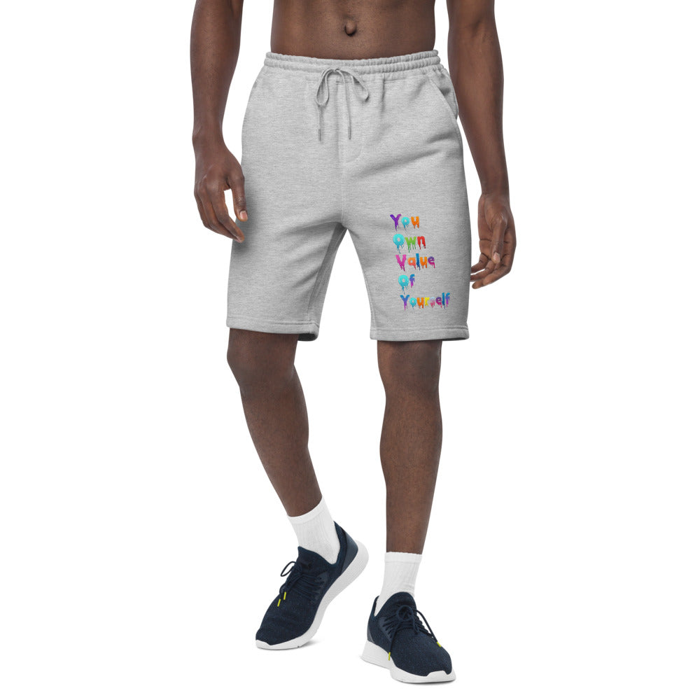 Men's fleece “Colorful YouOwnValue” shorts