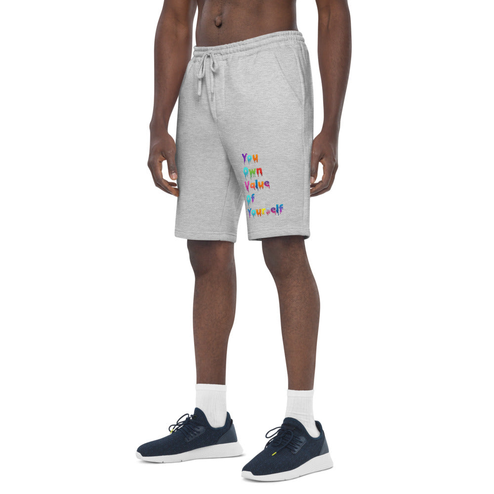 Men's fleece “Colorful YouOwnValue” shorts