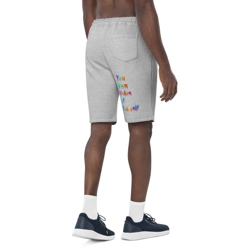 Men's fleece “Colorful YouOwnValue” shorts