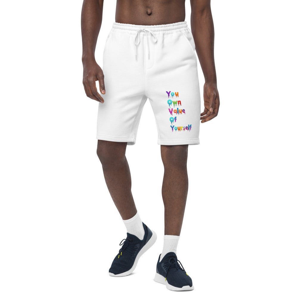 Men's fleece “Colorful YouOwnValue” shorts