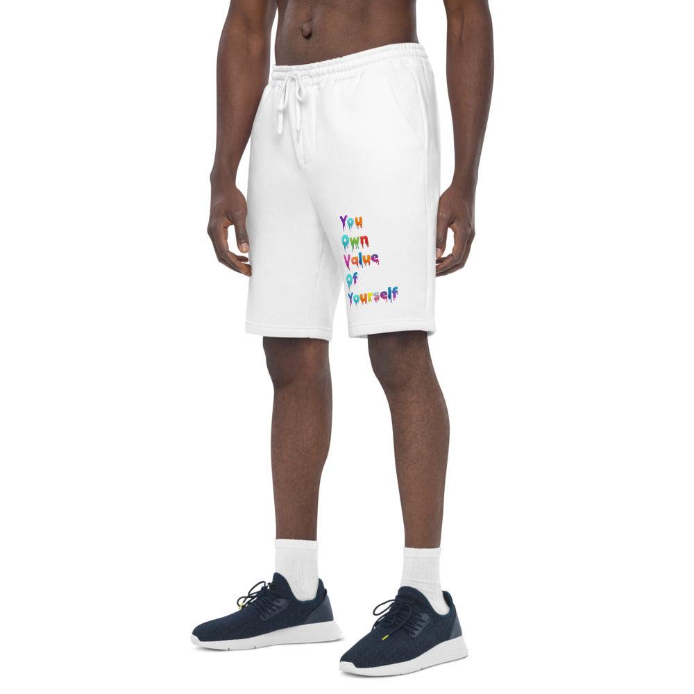 Men's fleece “Colorful YouOwnValue” shorts