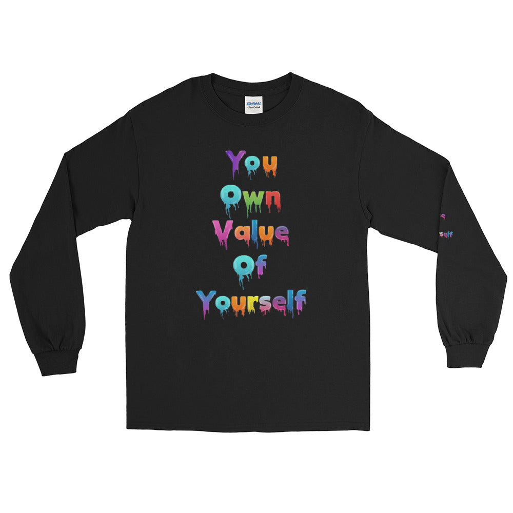 Men’s Long Sleeve “Colorful YouOwnValue” Shirt