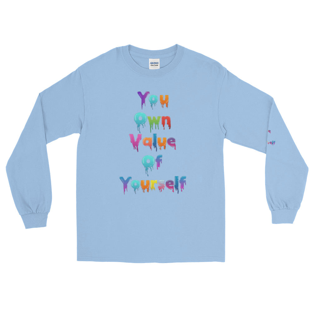 Men’s Long Sleeve “Colorful YouOwnValue” Shirt