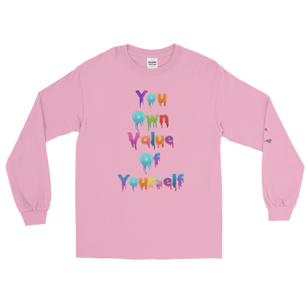 Men’s Long Sleeve “Colorful YouOwnValue” Shirt