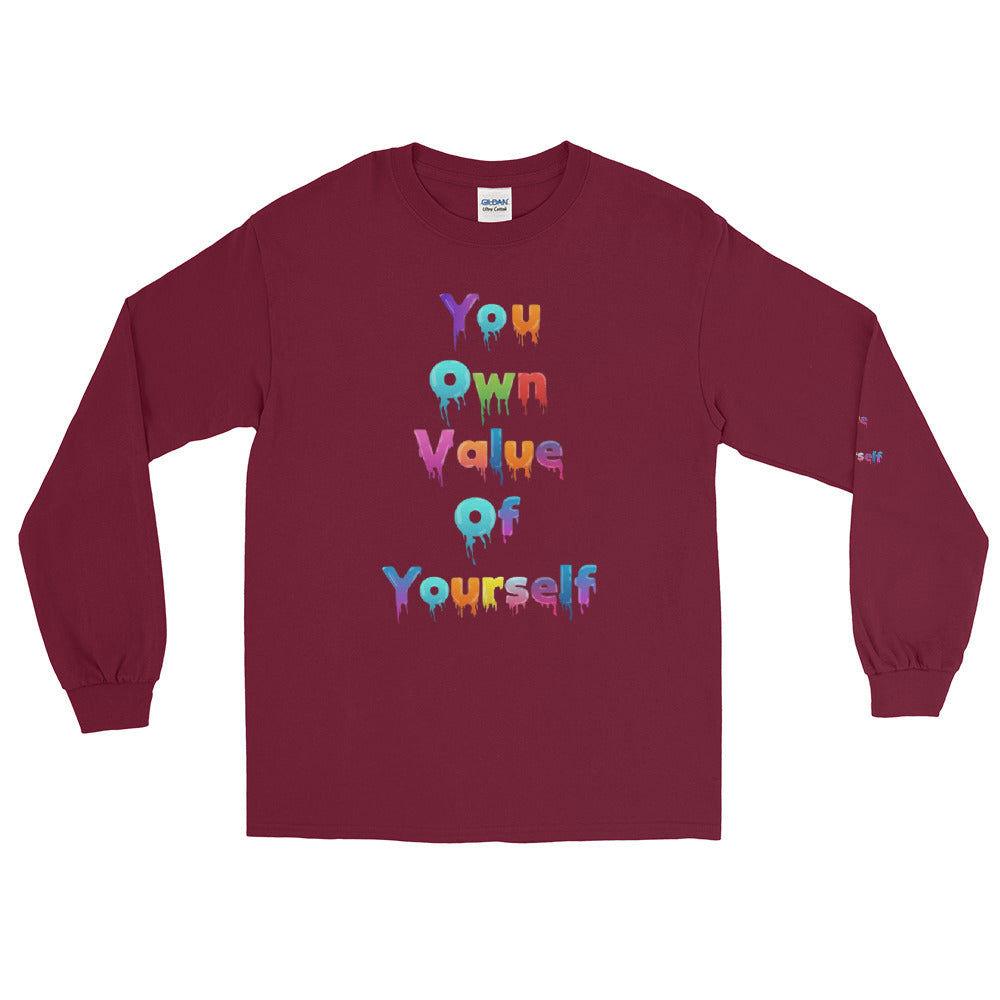 Men’s Long Sleeve “Colorful YouOwnValue” Shirt