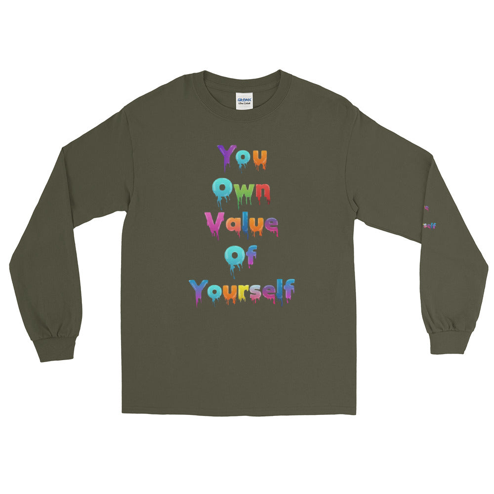 Men’s Long Sleeve “Colorful YouOwnValue” Shirt