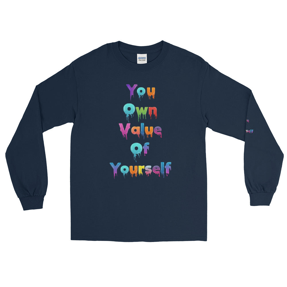 Men’s Long Sleeve “Colorful YouOwnValue” Shirt
