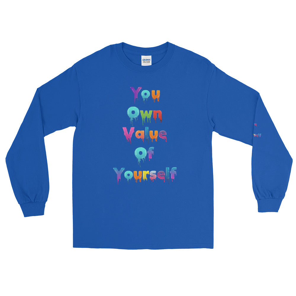 Men’s Long Sleeve “Colorful YouOwnValue” Shirt