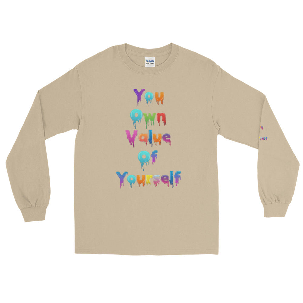 Men’s Long Sleeve “Colorful YouOwnValue” Shirt