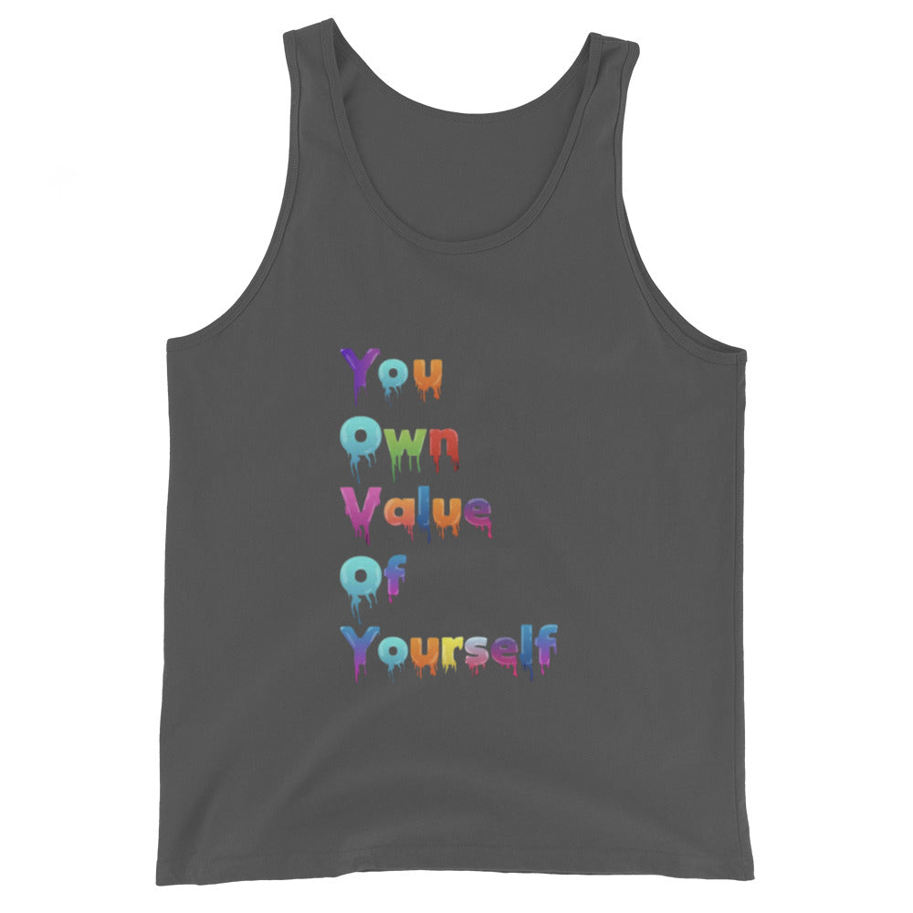 “YouOwnValueOfYourself” Unisex Tank Top