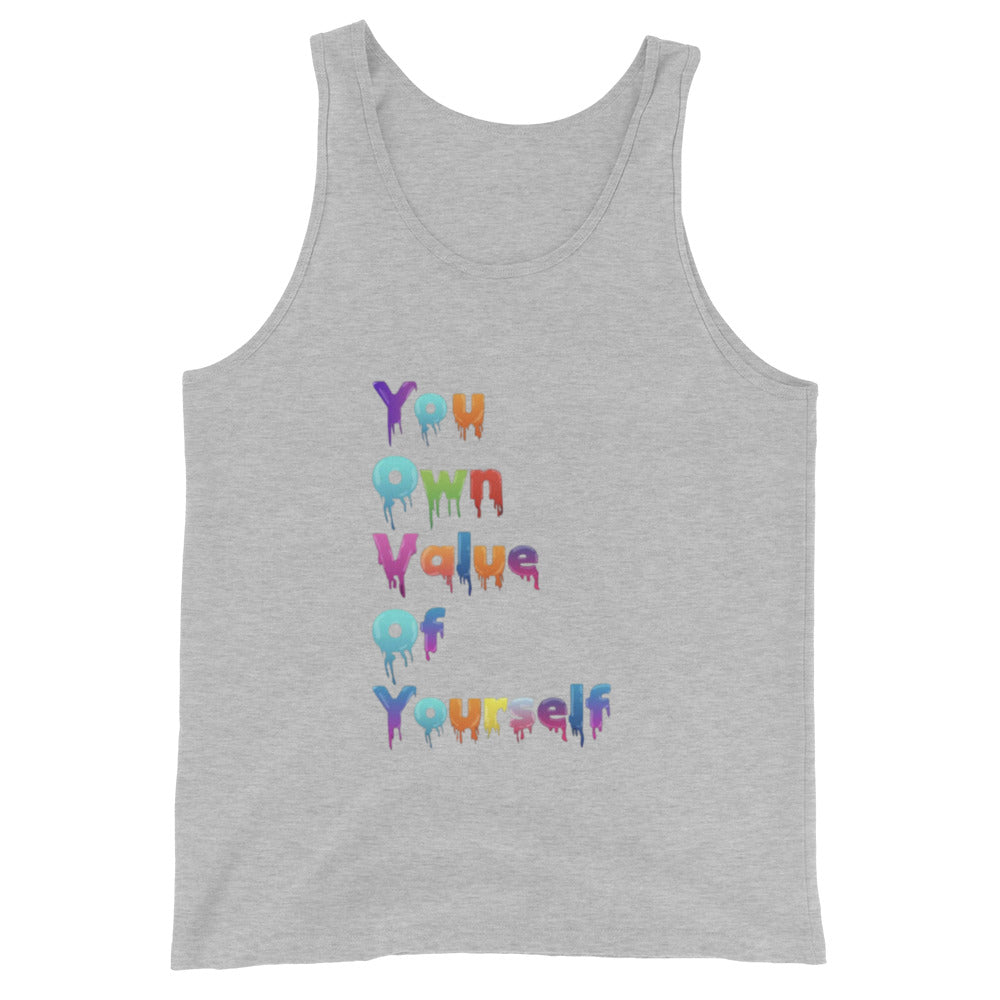 “YouOwnValueOfYourself” Unisex Tank Top