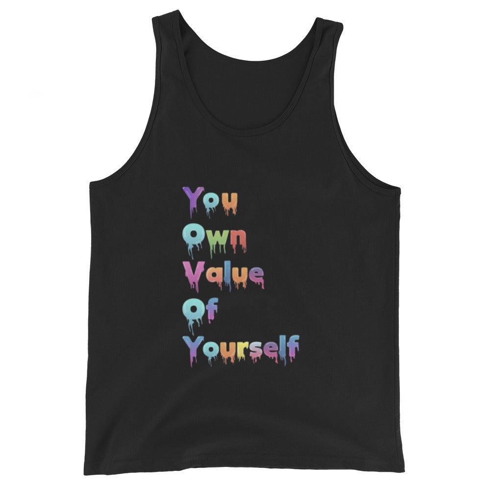 “YouOwnValueOfYourself” Unisex Tank Top