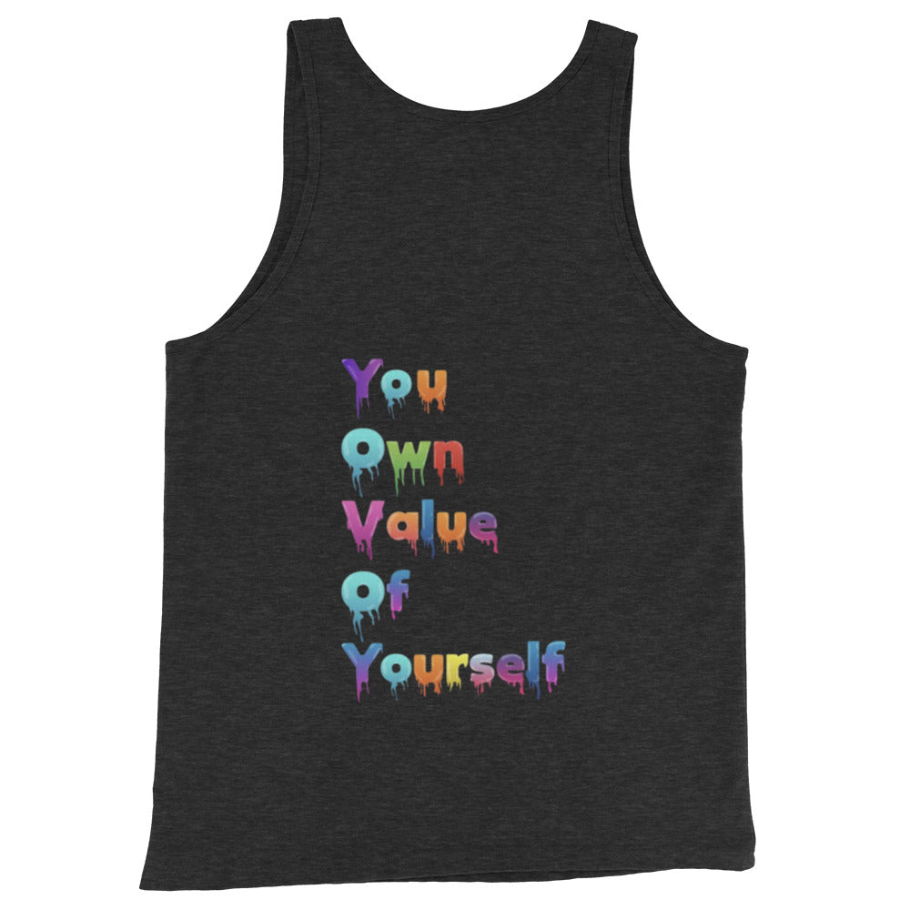 “YouOwnValueOfYourself” Unisex Tank Top