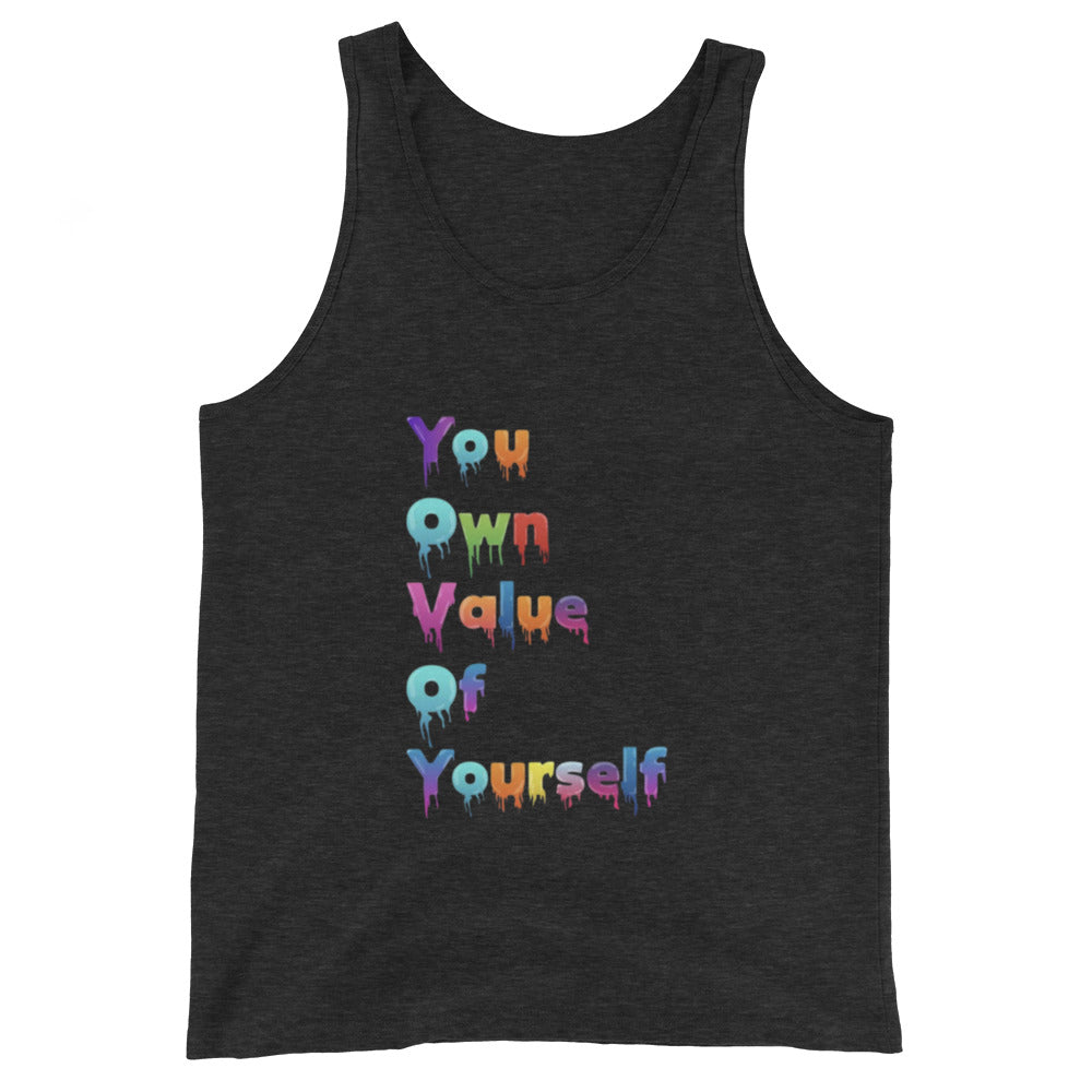 “YouOwnValueOfYourself” Unisex Tank Top