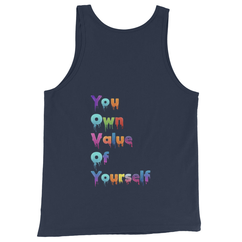 “YouOwnValueOfYourself” Unisex Tank Top