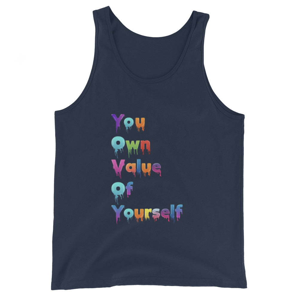 “YouOwnValueOfYourself” Unisex Tank Top