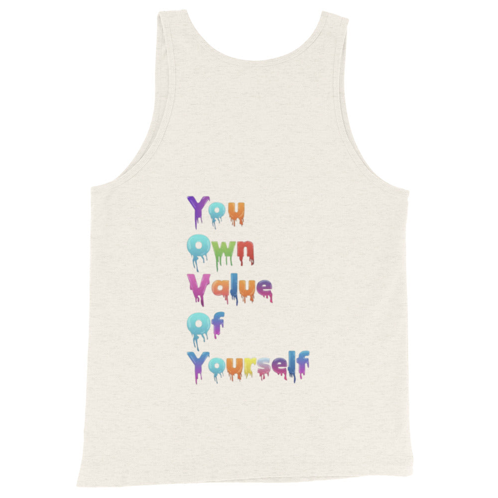 “YouOwnValueOfYourself” Unisex Tank Top