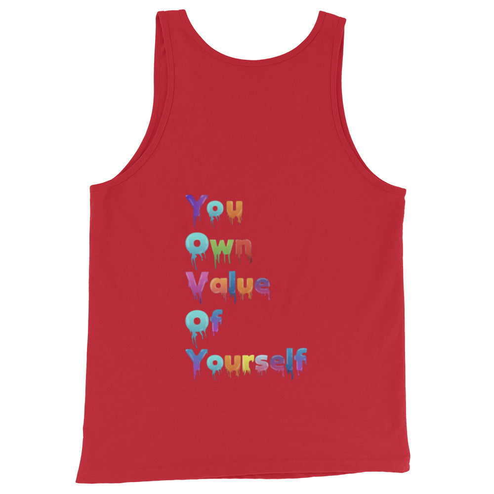 “YouOwnValueOfYourself” Unisex Tank Top