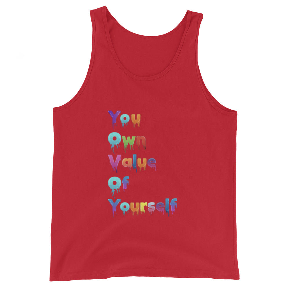 “YouOwnValueOfYourself” Unisex Tank Top