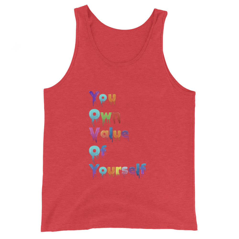 “YouOwnValueOfYourself” Unisex Tank Top