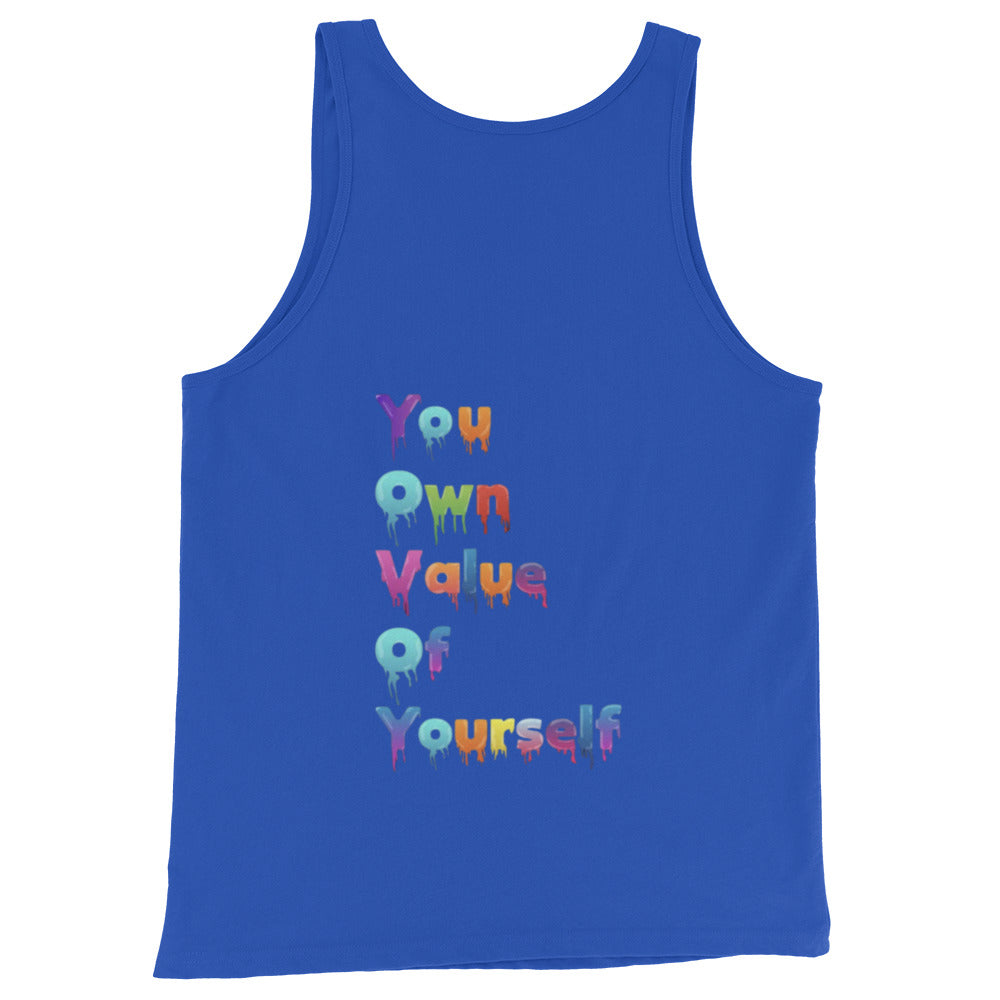 “YouOwnValueOfYourself” Unisex Tank Top