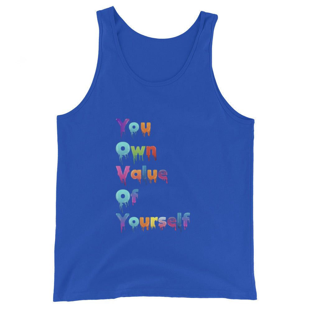 “YouOwnValueOfYourself” Unisex Tank Top
