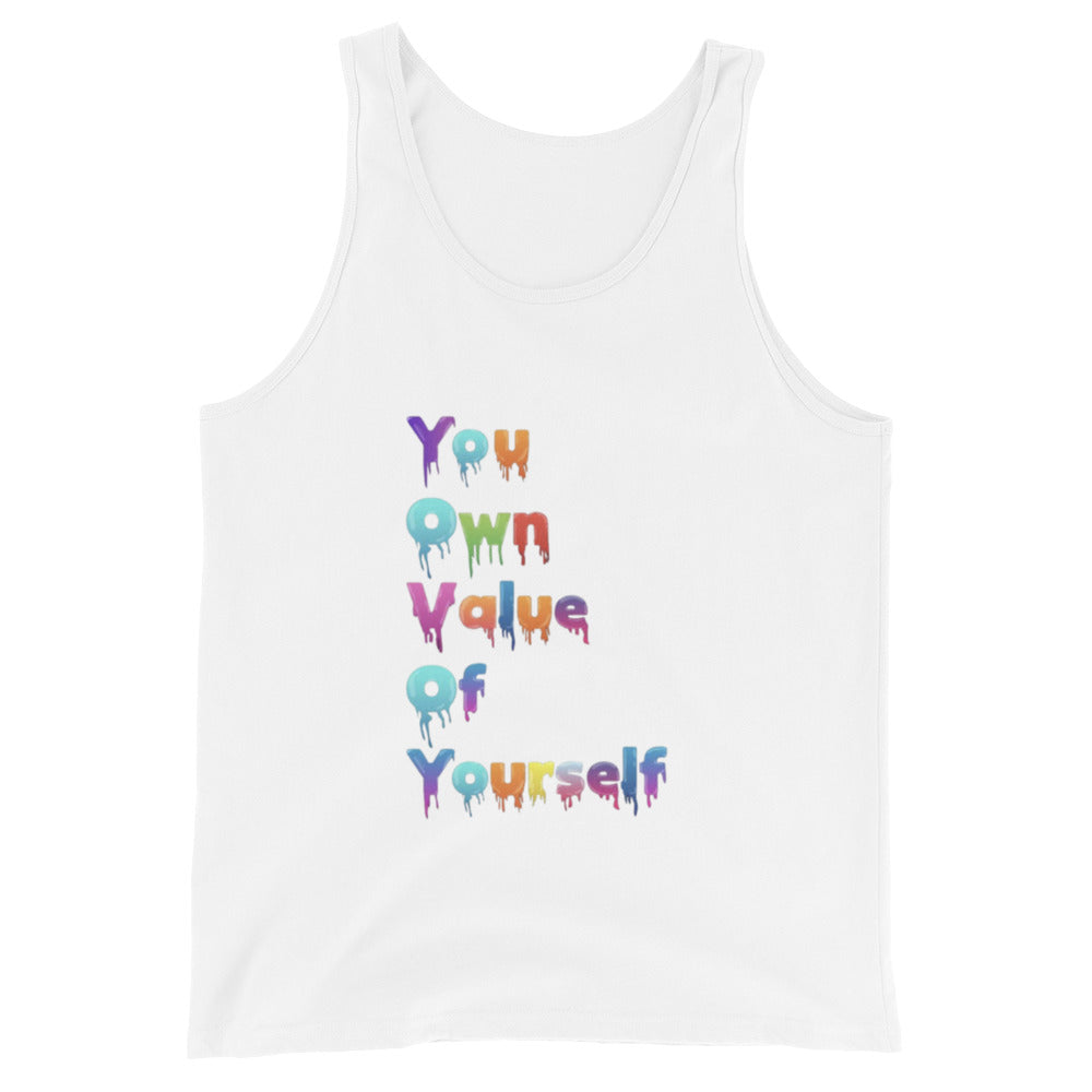 “YouOwnValueOfYourself” Unisex Tank Top