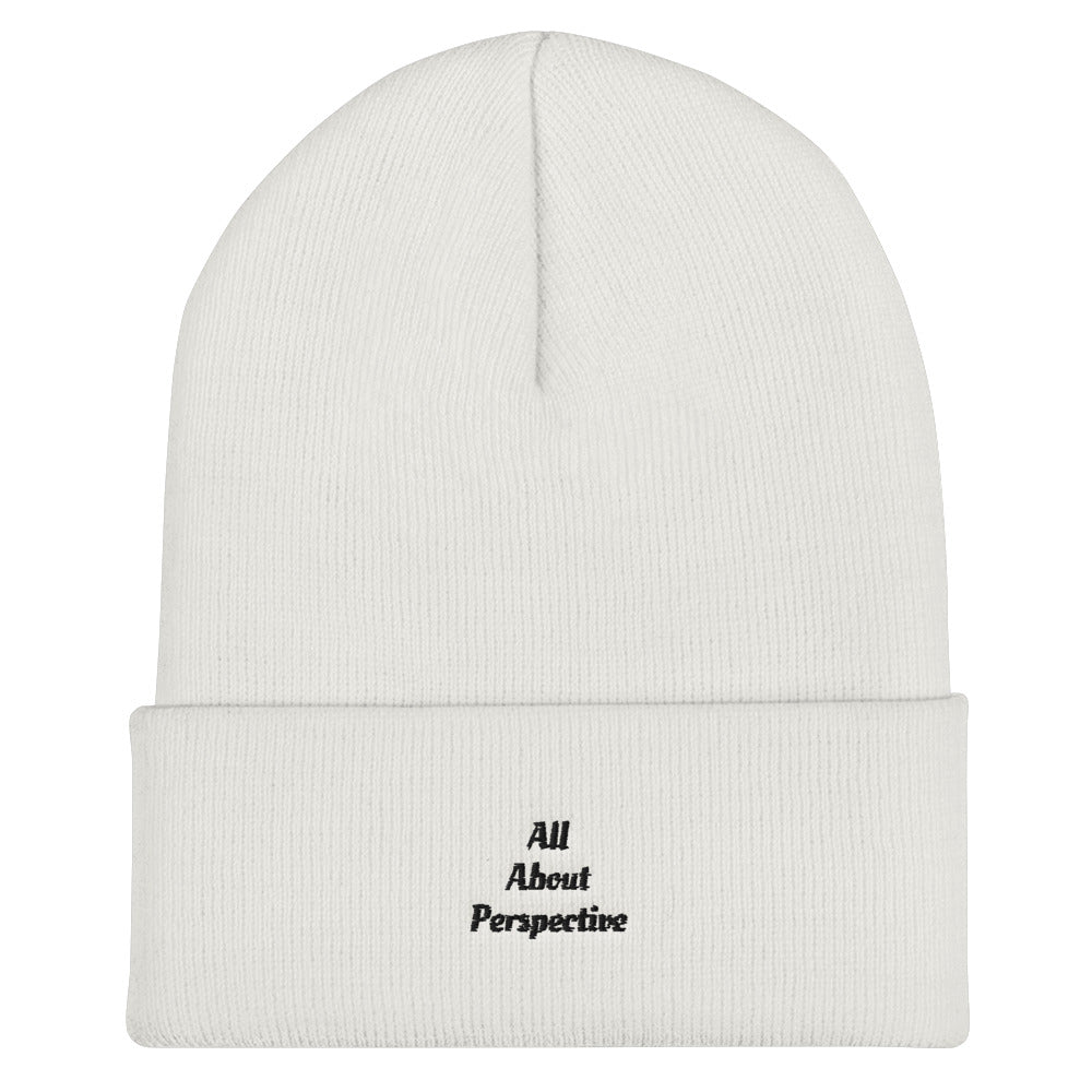 “AllAboutPerspective” Cuffed Beanie