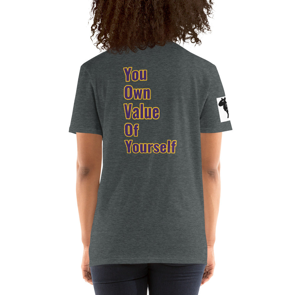 Short-Sleeve Unisex Black,Awesome,Educated,Sexy” T-Shirt