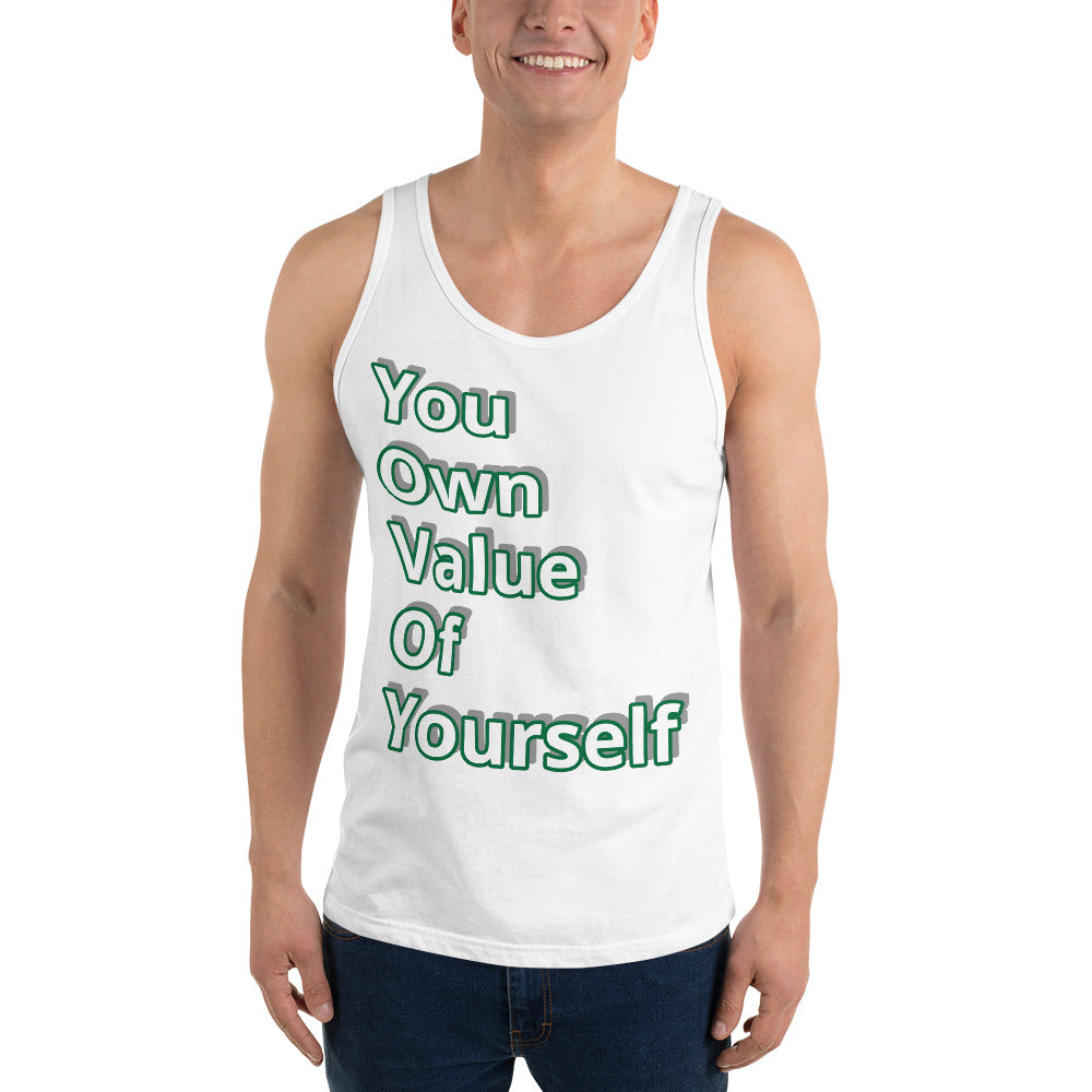 “YouOwnValueOfYourself” Unisex Tank Top