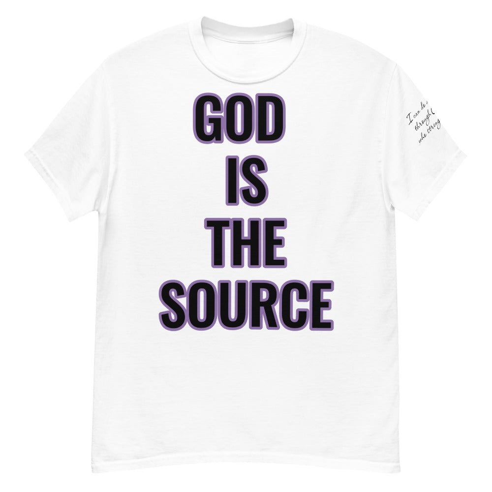 “God is the source”  t-shirt