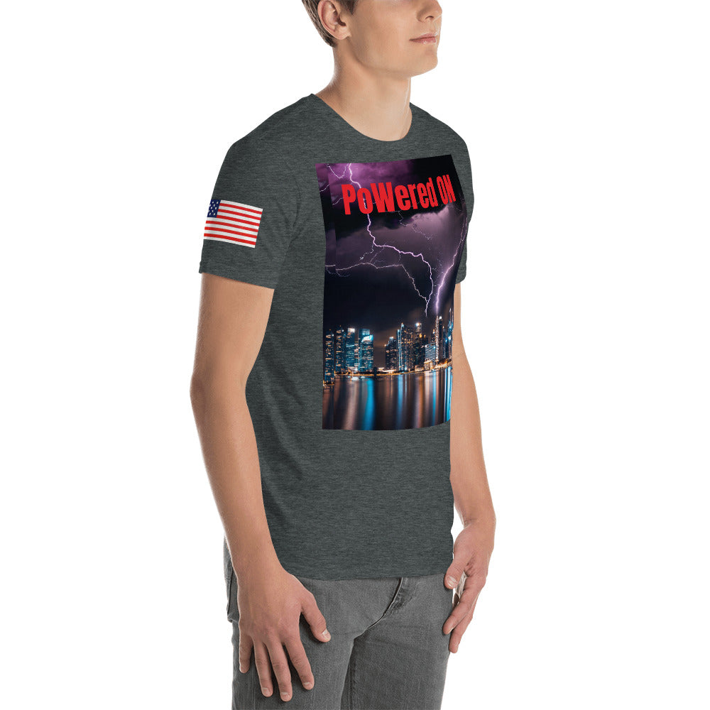 Short-Sleeve Unisex “PoWered ON” T-Shirt