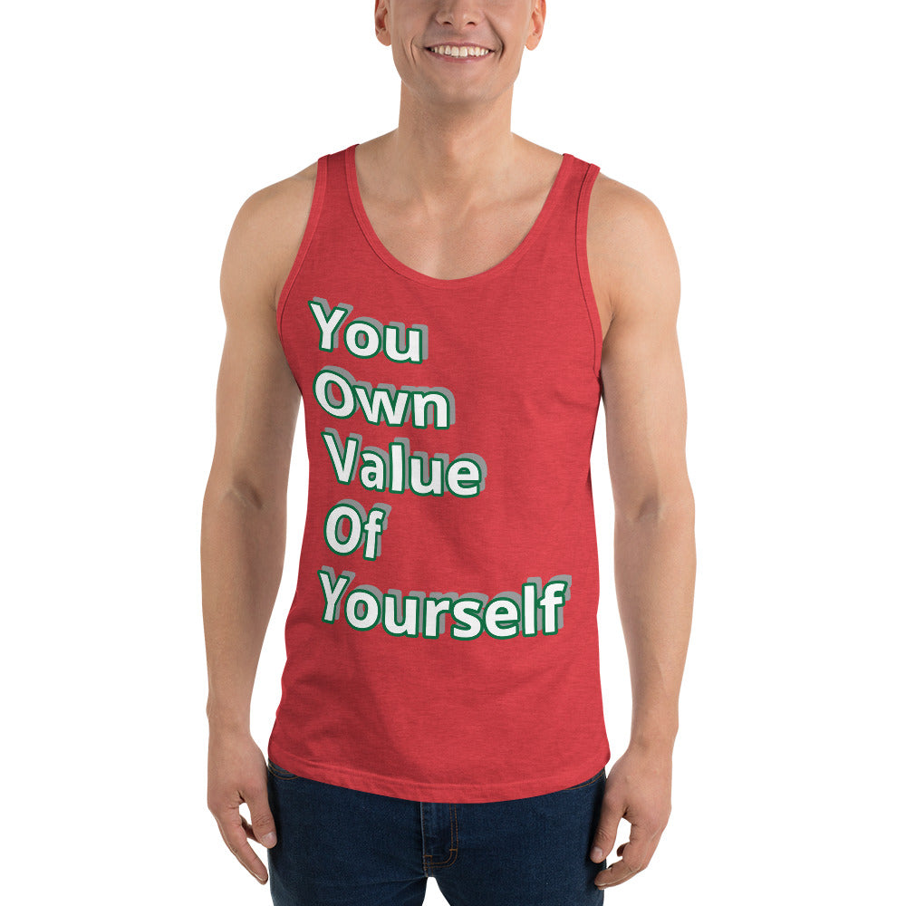 “YouOwnValueOfYourself” Unisex Tank Top